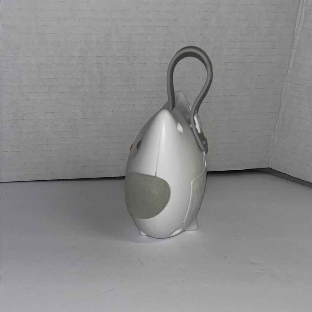 Skip Hop Owl Toy Speaker in White and Gray with Orange Accent